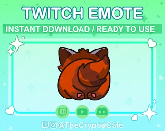 ANIMATED Red Panda Tail Wag Emote (Twitch Discord YouTube) Cute RedPanda Animated GIF - Cute Chibi Kawaii RedPanda Animated emote for Stream