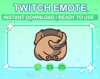 ANIMATED Dog Tail Wag Emote (Twitch Discord YouTube) Cute Puppy Animated GIF - Cute Chibi Kawaii Dog Animated emote for Streamers