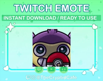ANIMATED Aipom Laughing Poke Ball Emote (Twitch Discord YouTube) Aipom Animated GIF - Cute Chibi Kawaii Aipom Animated emote for Streamers