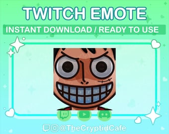 ANIMATED Luffy Laughing Emote (Twitch Discord YouTube) Luffy Animated GIF - Cute Chibi Luffy Animated emote for Streamers