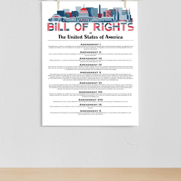 Bill of Rights Poster - Etsy