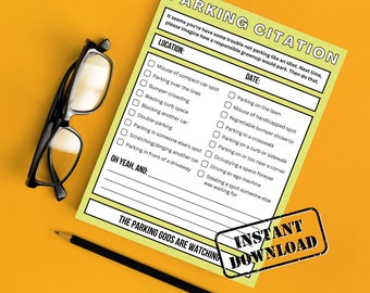 Prank Parking Ticket - Etsy