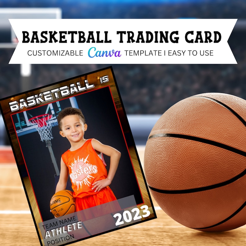 Custom Basketball Trading Card Template Youth Basketball Etsy Custom Basketball Trading Card Template Youth Basketball Etsy