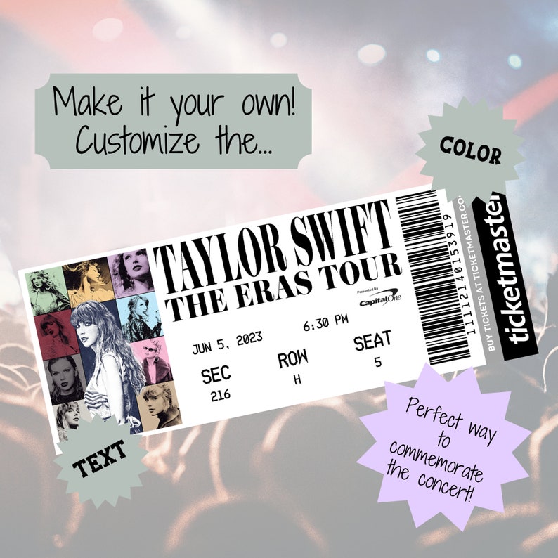 Taylor Swift the Eras Tour Ticket Canva Template Ticket Etsy New Zealand Taylor Swift the Eras Tour Ticket Canva Template Ticket Etsy New Zealand