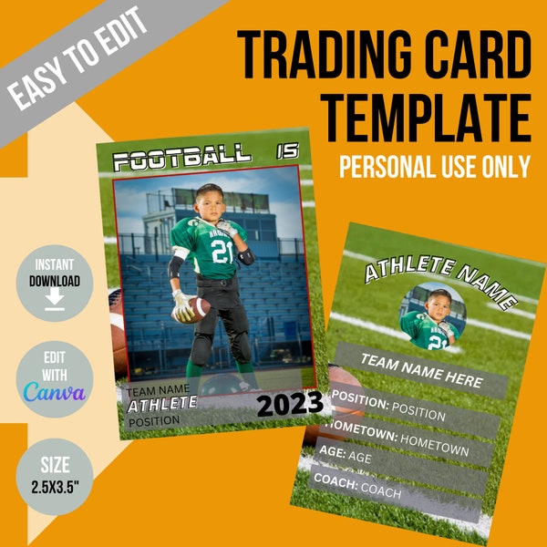 Football Trade Card Etsy