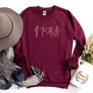 Skeleton Crewneck, Halloween Sweatshirt, Cute Sweatshirt, Funny Crewneck, Happy Halloween