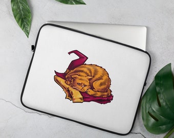 Cat Familiar Laptop Sleeve | D&D | DND | Dungeons and Dragons