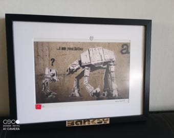 lithographie Banksy reproduction M art certificat