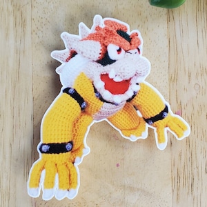 Bowser Sticker - Crochet Amigurumi-style Super Mario Sticker