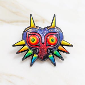 3D Majora&#39;s Mask Enamel (UV Print) Pin Limited | Zelda Item