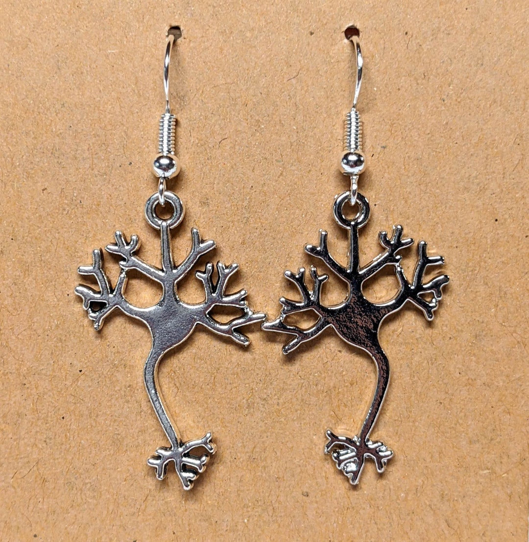 Neuron Anatomy Earrings Science Jewelry Earrings - Etsy
