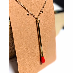 Matchstick pendant necklace outlet