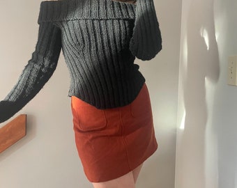Prima Pullover PDF Knitting Pattern Download for off Shoulder Ribbed Sweater Etsy
