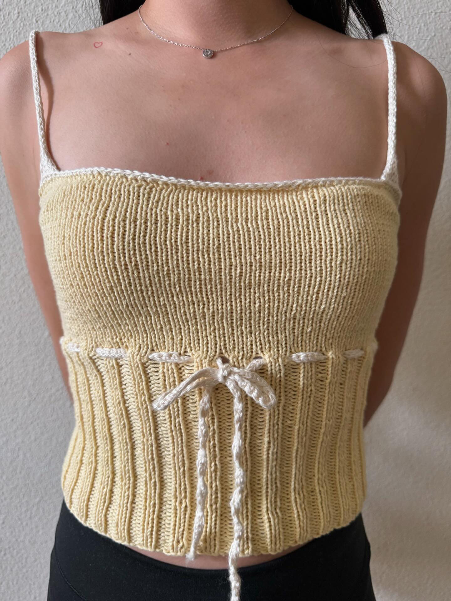 Sweet Nothings Camisole Knitting Pattern • Beginner-friendly