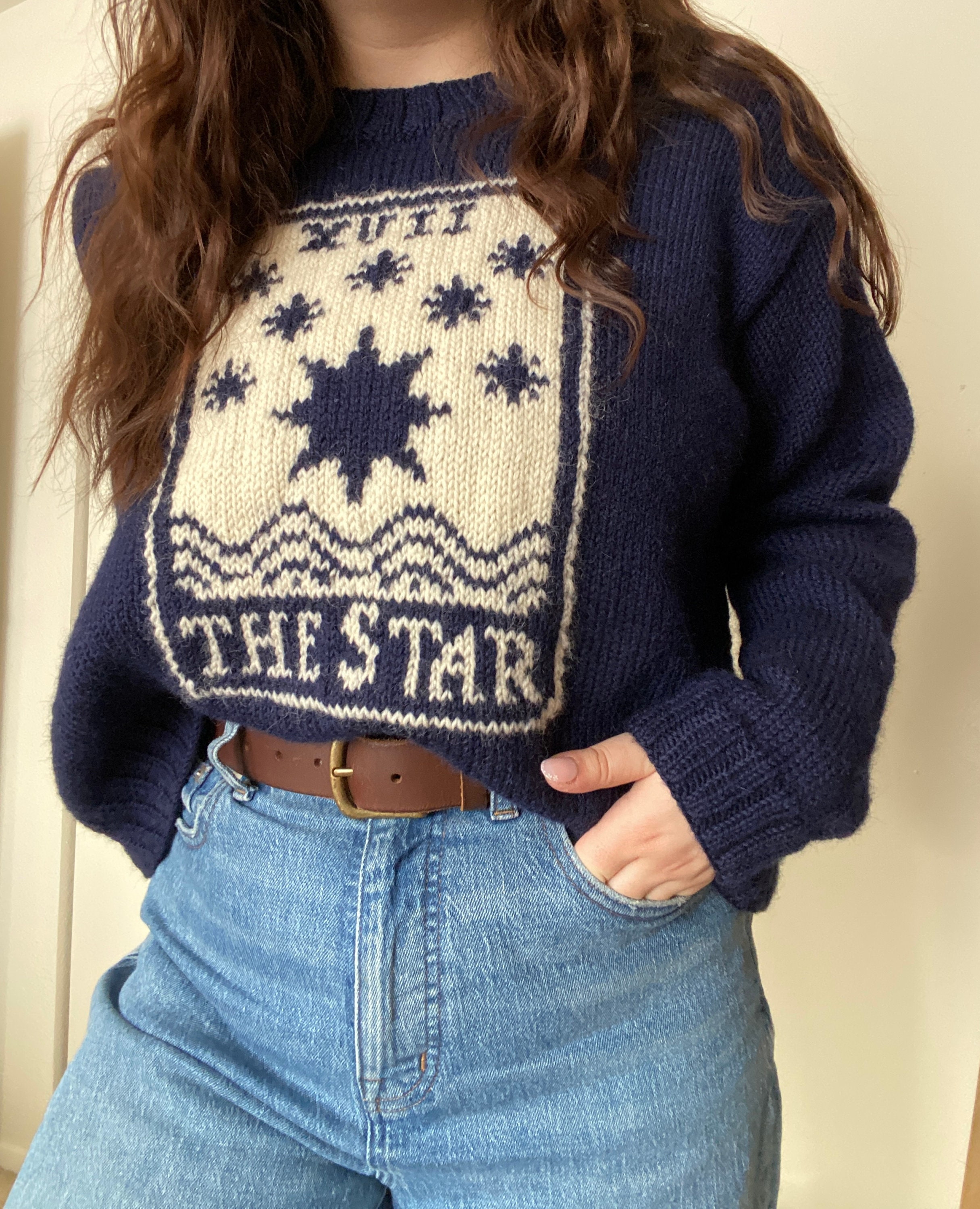 Tarot Card Sweater Knitting Pattern Stranded Colorwork Top-down Sweater ...