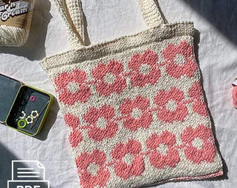 Summertime Tote Bag | beginner knitting pattern PDF & sewing guide