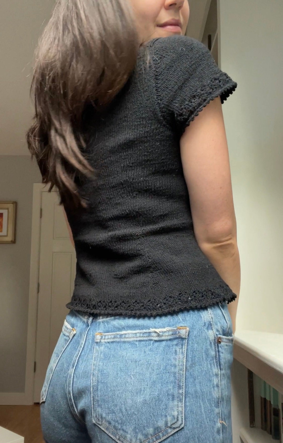 Ophelia Blouse | Lace Silk Blouse Knitting Pattern Pdf for