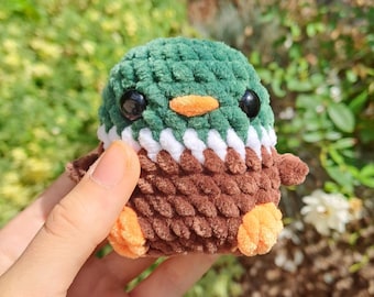 fluffy crochet duck plush