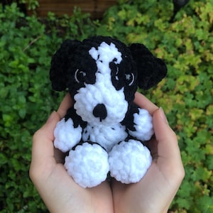 fluffy crochet puppy plush