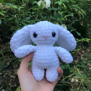 fluffy crochet bunny plush