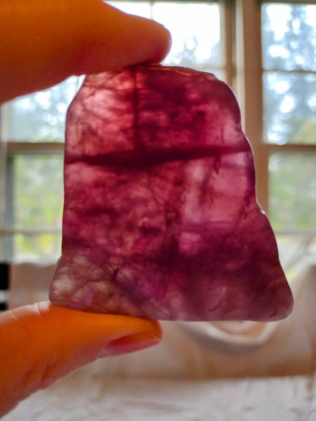 Rare and High Quality Crystal Slabs Pink Amethyst Moss Agate Etsy