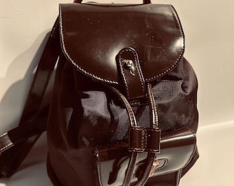Gucci Vintage Ruck Sack Backpack Bamboo Brown Leather - Etsy