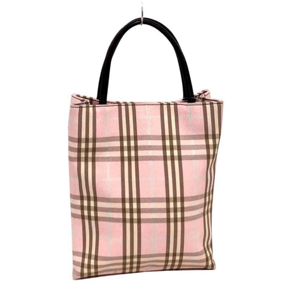 Burberry pink plaid bag sale