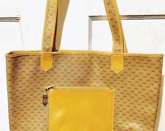 Gucci  Leather and Canvas Guccissimo Authentic Micro GG Tote Bag-matching wallet in separate listing