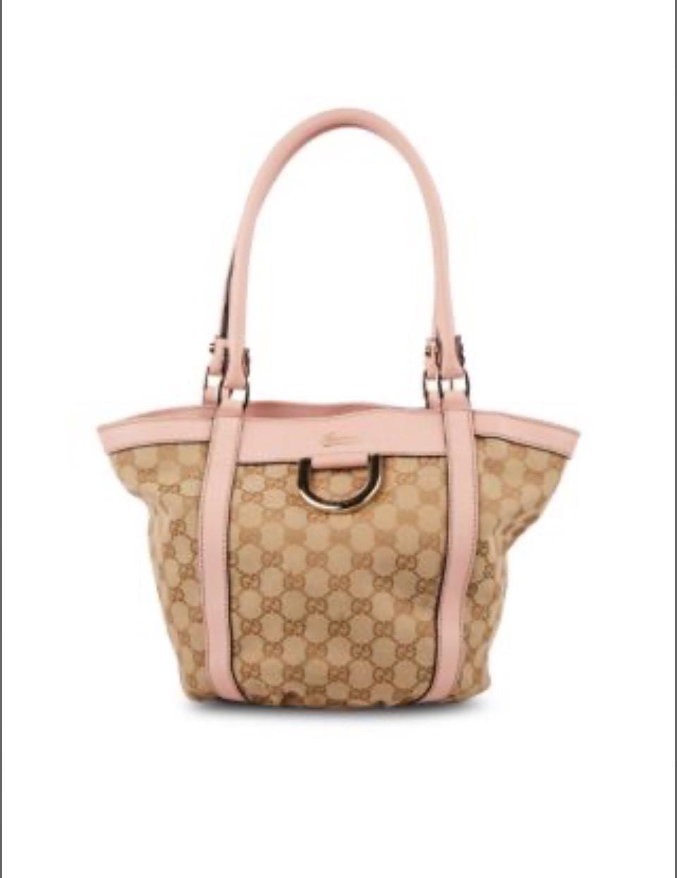 Vintage Gucci Pink GG Canvas Abbey Tote Bag - Etsy