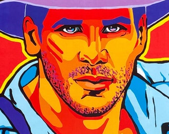 Póster Retro ‘Indiana Jones Y El Templo De La Perdición’ – Estilo Pop Art Para Verdadero Fan – Listo Para Enmarcar