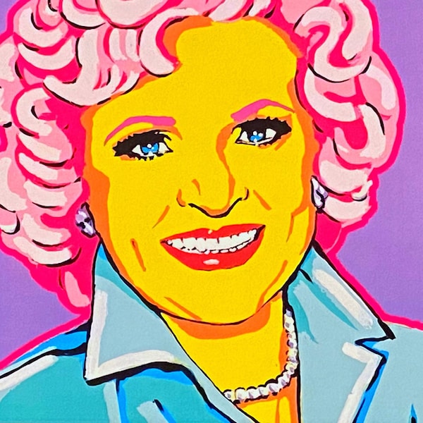 BETTY WHITE art print, art, pop art, fashion, the golden girls, tv, movies, hollywood, 80s, 90s, home, decor, retro, vintage, gift, prints