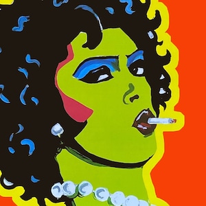 FRANKENFURTER art print, art, pop art, rocky horror picture show, goth, punk,  movies, 70s, home, decor, disco, retro, gift, drag queen