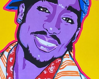 TUPAC SHAKUR Art Print: 90s Pop Art, Hip Hop Decor