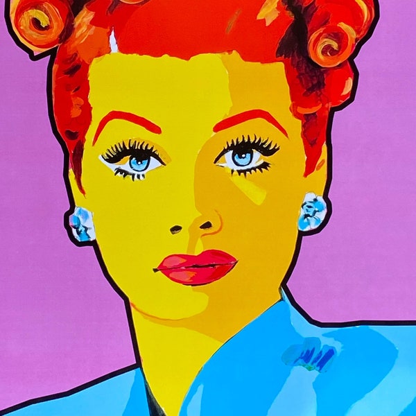 LUCY art print, art, pop art, lucille ball, comedy, hollywood, tv, fashion, funny, movies, vintage, retro, 50s, 60s, 70s, gift