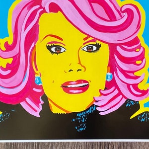 Joan Rivers Pop Art Druck: Komödienlegende, Retro Home Decor