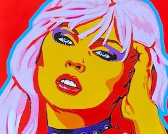 Lámina artística de Blondie: Debbie Harry, decoración pop punk de los 80