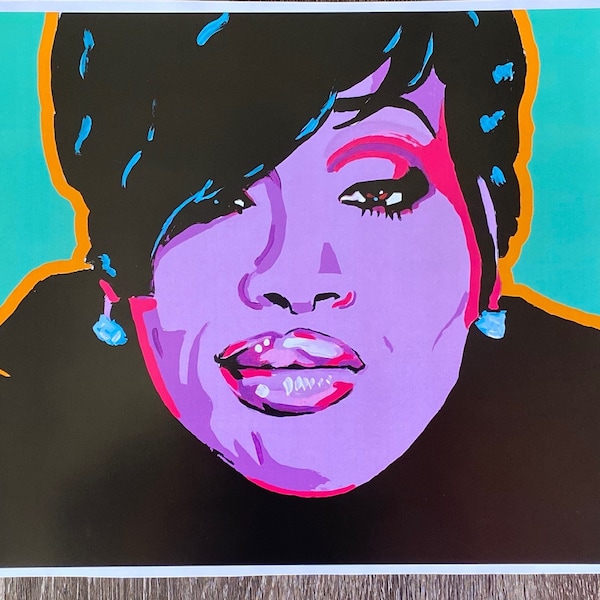 Missy Elliot Art Print: 90s Hip Hop Pop Art (12x17)