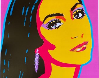 CHER art print, art, pop art, music, pop music, disco, 70s, 80s, 90s, movies, tv, fashion, home, decor, vintage, retro, gift, prints