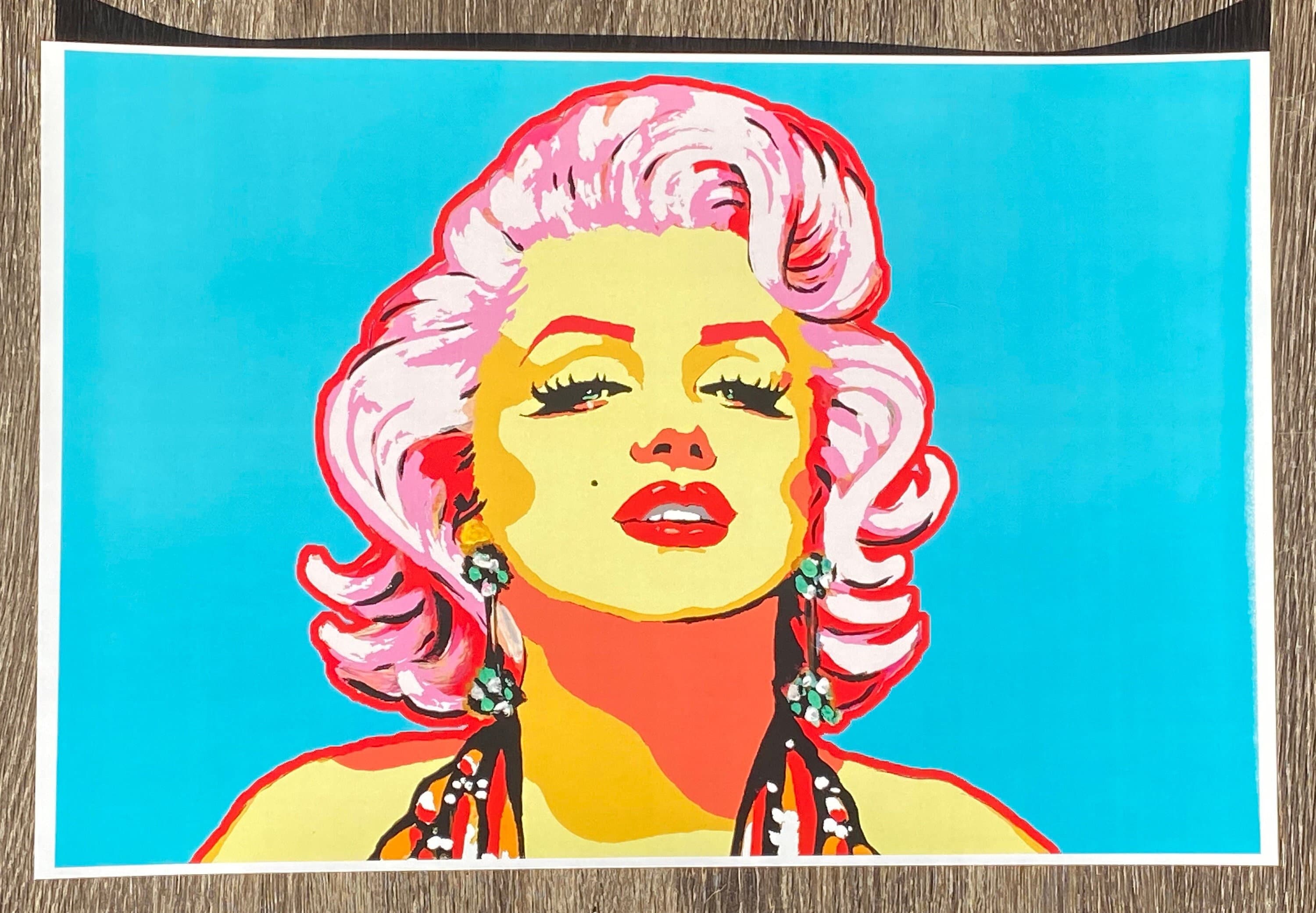 Marilyn Monroe Pop Art Print: 50s Hollywood Glamour - Etsy