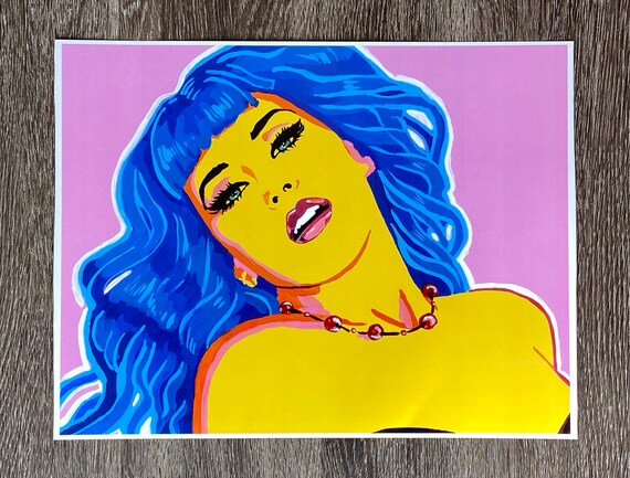 KATY PERRY Art Print Art Pop Art Fashion Music Pop Music - Etsy