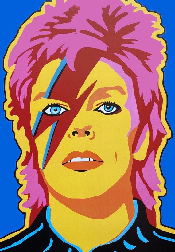 David Bowie Art Print: 70s-80s Pop Art Decor - Etsy