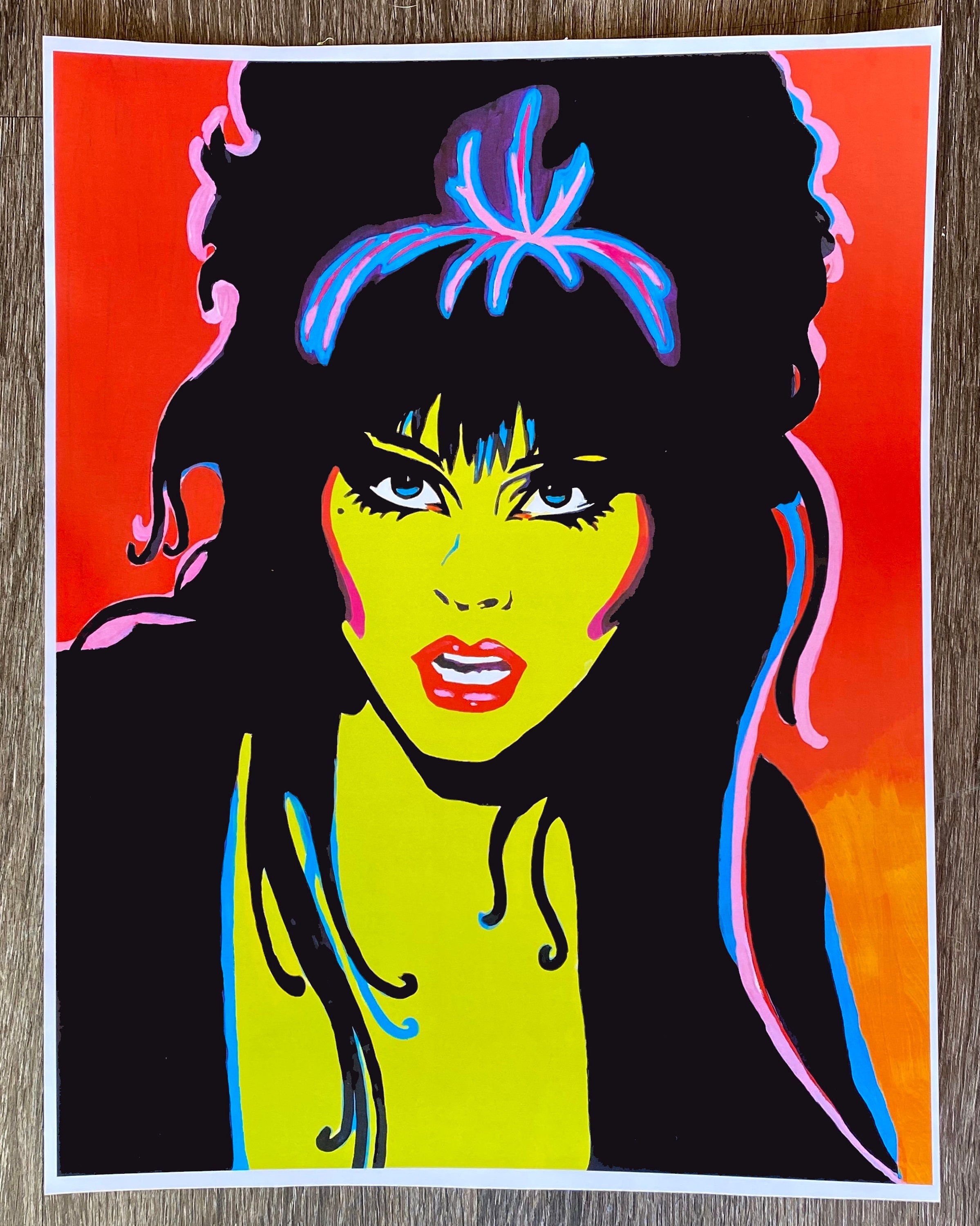 Buy Elvira Pop Art Print: 80s Horror Hostess, Goth Decor Online in