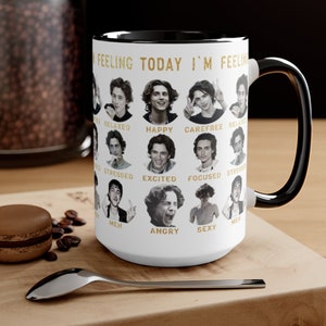 Timothee Chalamet, Timothee Chalamet Mug, Timothee Chalamet Gifts, Timothee Chalamet Cup - 15oz Accent Coffee Mug Cup