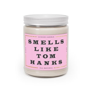 Huele a vela de cera de soja Tom Hanks, regalo de vela Tom Hanks, regalos de celebridades, regalo de Tom Hanks, vela perfumada divertida