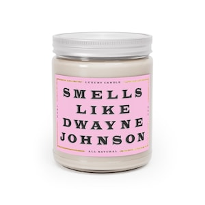 Dwayne Johnson Candle, Smells like Dwayne Johnson Soy Wax Candle Gift Dwayne The Rock Johnson Celebrity Gifts, Funny Scented Candle