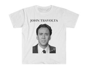 Nicolas Cage Shirt as John Travolta - Nicholas Cage Tee - Nick Cage Shirt - Nic Cage