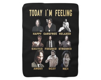 Keanu Reeves Sherpa Fleece Blanket, Celebrity Soft Warm Blanket,  Keanu Reeves Gifts Cozy Plush Funny Throw Blanket Home Decor Gift