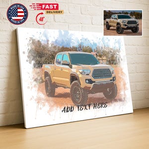 Custom Pickup Car Portrait Drawing from Photo, Custom Watercolor Car Portrait, Custom Drawing of Truck/Car from Photo, Gifts For Car Guys