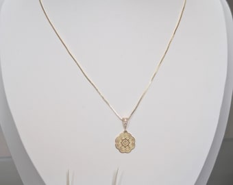 Timeless Elephant Print Necklace Hmong Inspired 18K Gold Plated
