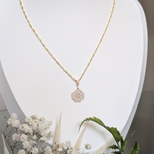 White Ram Necklace Hmong Inspired 18K Gold Plated